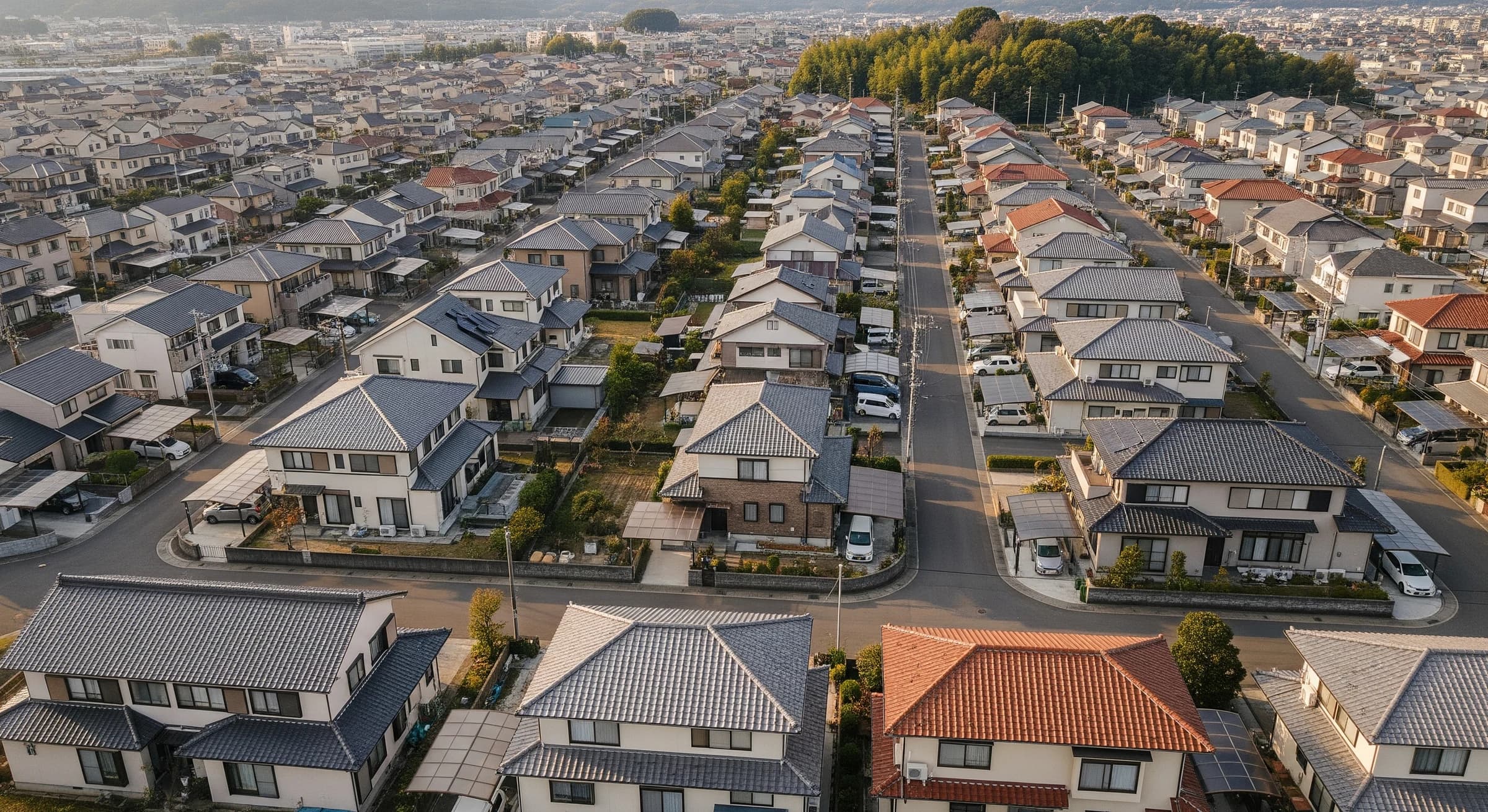 愛知・東海地方の住宅地の俯瞰